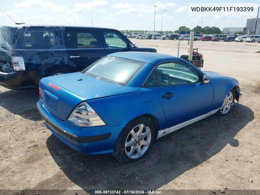 WDBKK49F11F193399 2001 Mercedes-Benz Slk 230 Kompressor