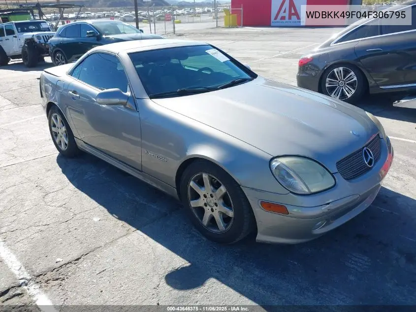WDBKK49F04F306795 2004 Mercedes-Benz Slk 230 Kompressor