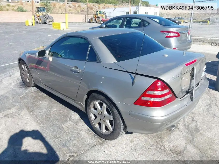 WDBKK49F04F306795 2004 Mercedes-Benz Slk 230 Kompressor