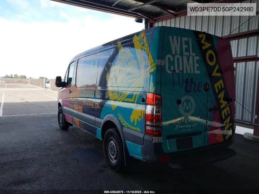 WD3PE7DD5GP242980 2016 Mercedes-Benz Sprinter 2500 Normal Roof