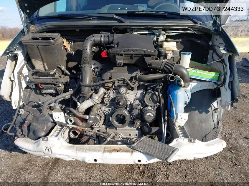 WDZPE7DD7GP244333 2016 Mercedes-Benz Sprinter 2500 Normal Roof