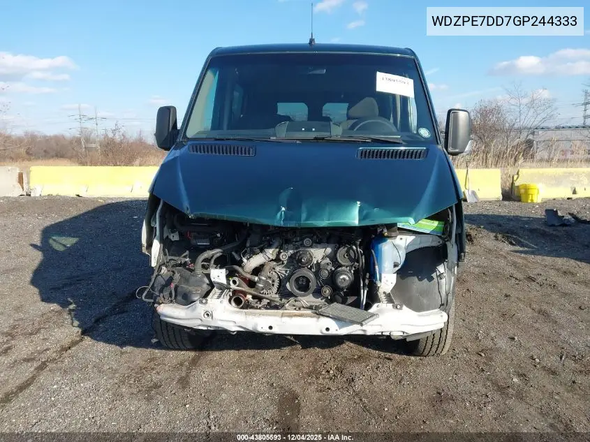 WDZPE7DD7GP244333 2016 Mercedes-Benz Sprinter 2500 Normal Roof