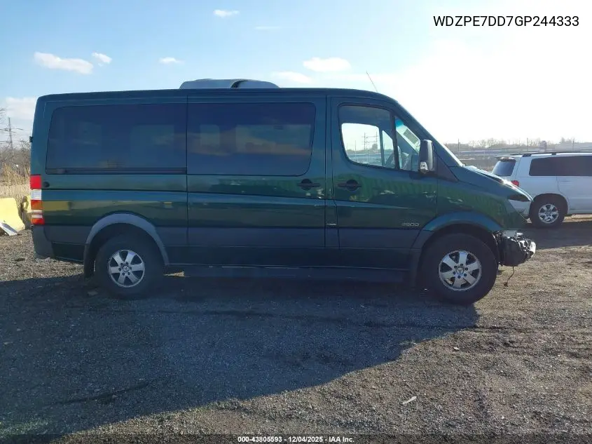 WDZPE7DD7GP244333 2016 Mercedes-Benz Sprinter 2500 Normal Roof