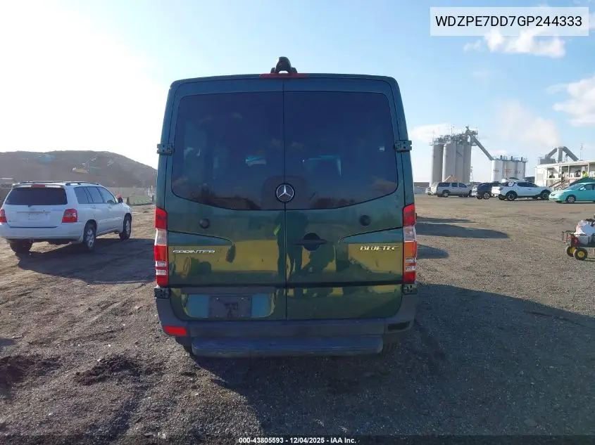 WDZPE7DD7GP244333 2016 Mercedes-Benz Sprinter 2500 Normal Roof