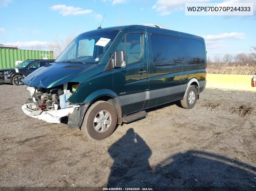 WDZPE7DD7GP244333 2016 Mercedes-Benz Sprinter 2500 Normal Roof
