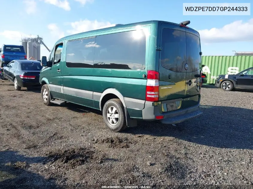 WDZPE7DD7GP244333 2016 Mercedes-Benz Sprinter 2500 Normal Roof