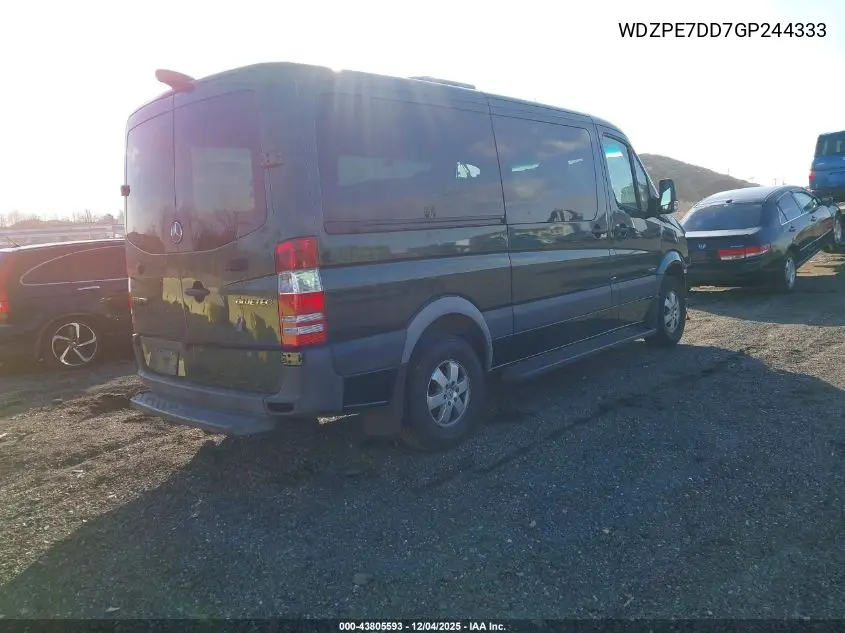 WDZPE7DD7GP244333 2016 Mercedes-Benz Sprinter 2500 Normal Roof