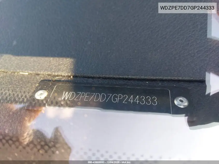 WDZPE7DD7GP244333 2016 Mercedes-Benz Sprinter 2500 Normal Roof