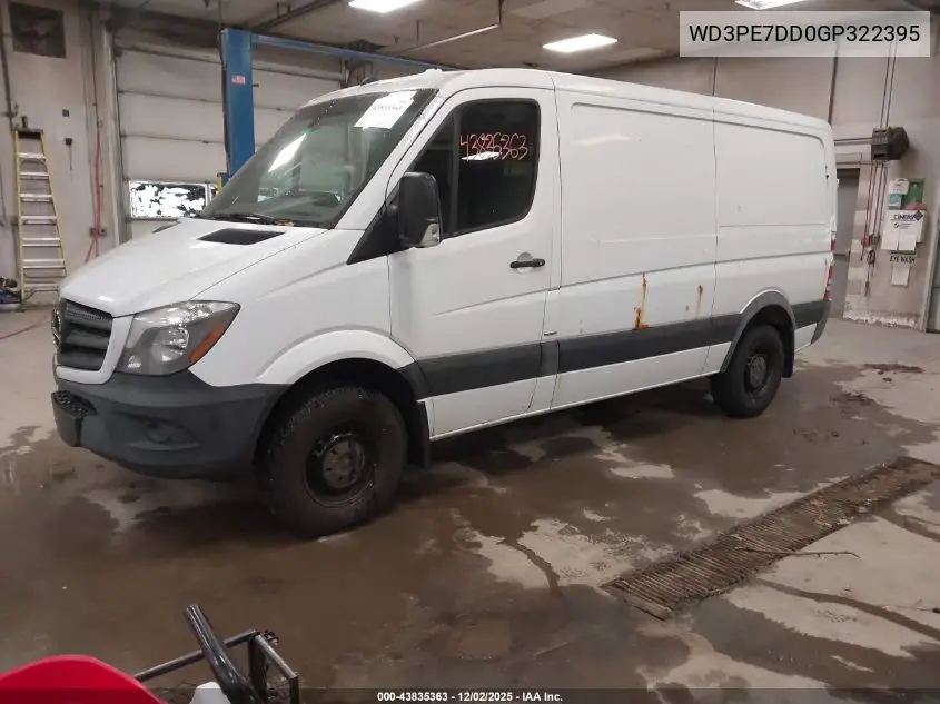 WD3PE7DD0GP322395 2016 Mercedes-Benz Sprinter 2500 Normal Roof