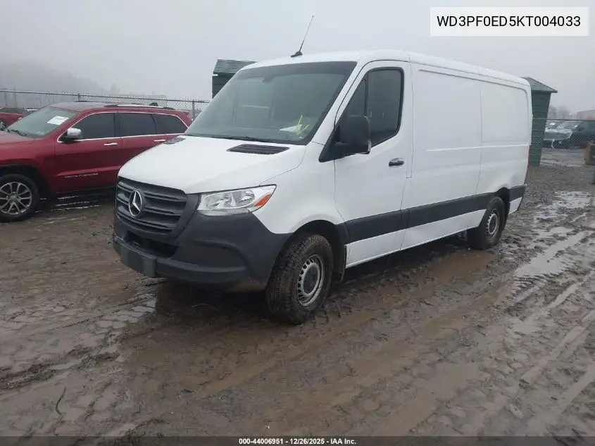 WD3PF0ED5KT004033 2019 Mercedes-Benz Sprinter 2500 Standard Roof I4