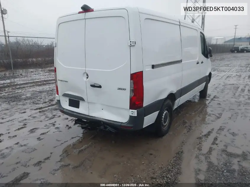 WD3PF0ED5KT004033 2019 Mercedes-Benz Sprinter 2500 Standard Roof I4