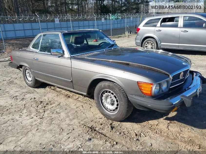 WDBBA45A6BB002193 1981 Mercedes-Benz 380 Sl