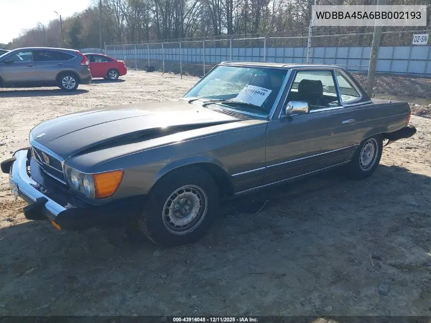WDBBA45A6BB002193 1981 Mercedes-Benz 380 Sl