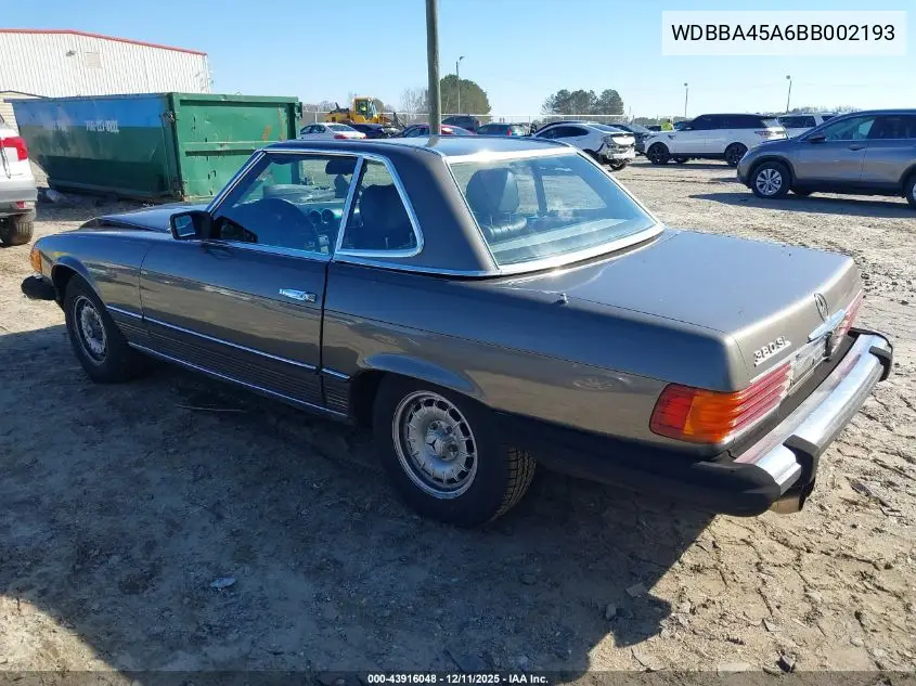 WDBBA45A6BB002193 1981 Mercedes-Benz 380 Sl