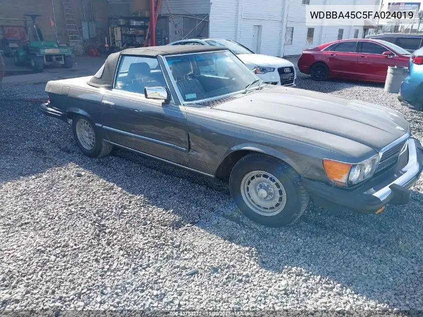 WDBBA45C5FA024019 1985 Mercedes-Benz 380 Sl