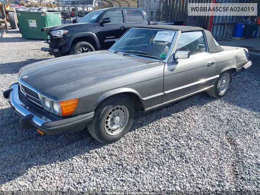 WDBBA45C5FA024019 1985 Mercedes-Benz 380 Sl