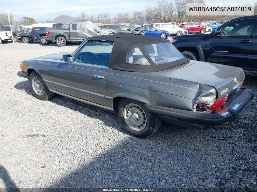 WDBBA45C5FA024019 1985 Mercedes-Benz 380 Sl