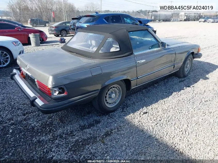 WDBBA45C5FA024019 1985 Mercedes-Benz 380 Sl