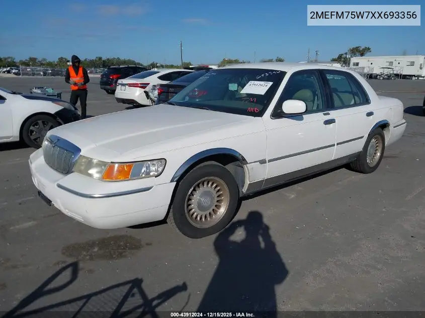 2MEFM75W7XX693356 1999 Mercury Grand Marquis Ls