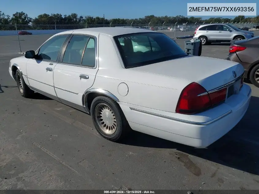 2MEFM75W7XX693356 1999 Mercury Grand Marquis Ls