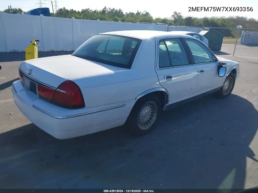 2MEFM75W7XX693356 1999 Mercury Grand Marquis Ls