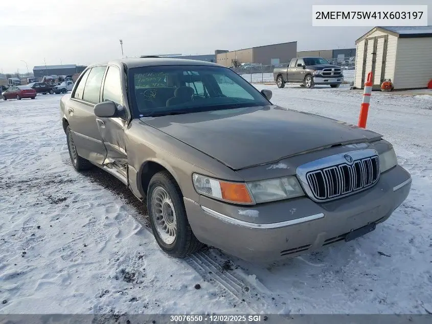 2MEFM75W41X603197 2001 Mercury Grand Marquis Ls
