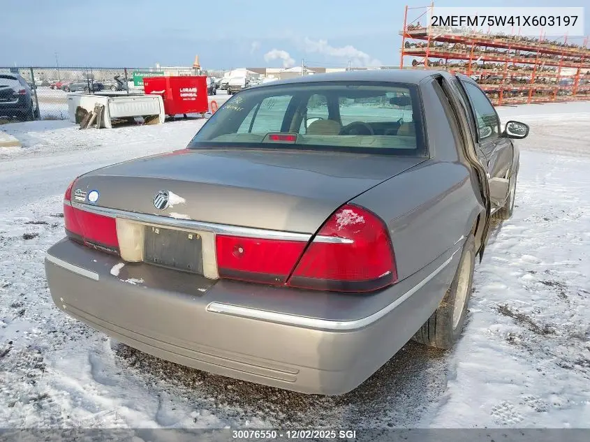 2MEFM75W41X603197 2001 Mercury Grand Marquis Ls