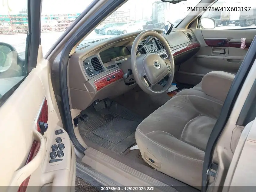 2MEFM75W41X603197 2001 Mercury Grand Marquis Ls