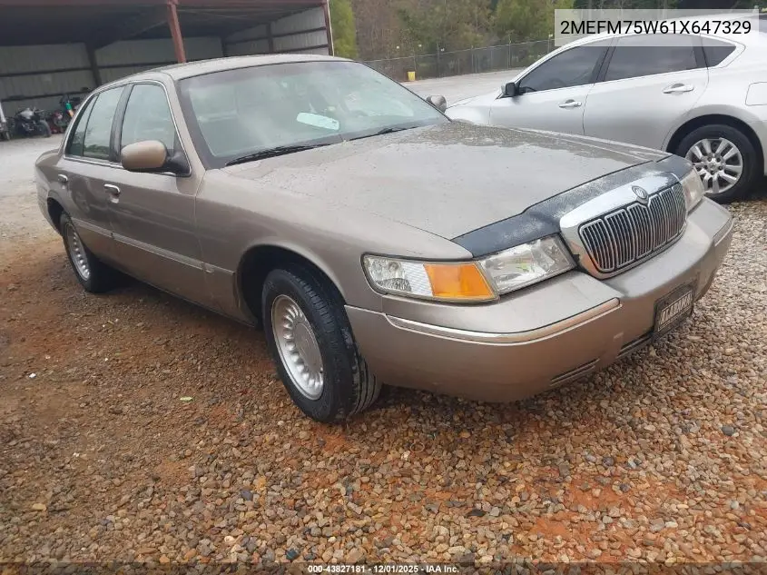 2MEFM75W61X647329 2001 Mercury Grand Marquis Ls