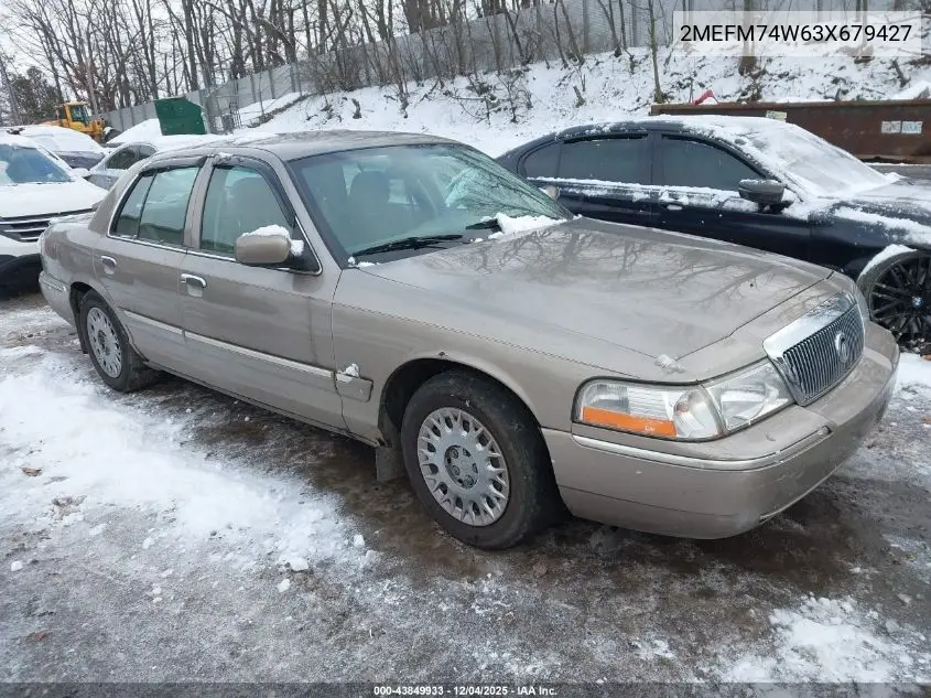 2MEFM74W63X679427 2003 Mercury Grand Marquis Gs