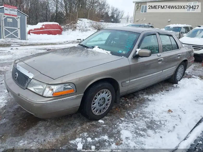2MEFM74W63X679427 2003 Mercury Grand Marquis Gs