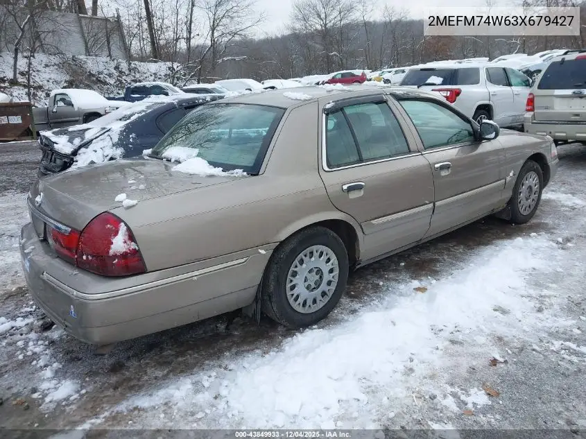 2MEFM74W63X679427 2003 Mercury Grand Marquis Gs