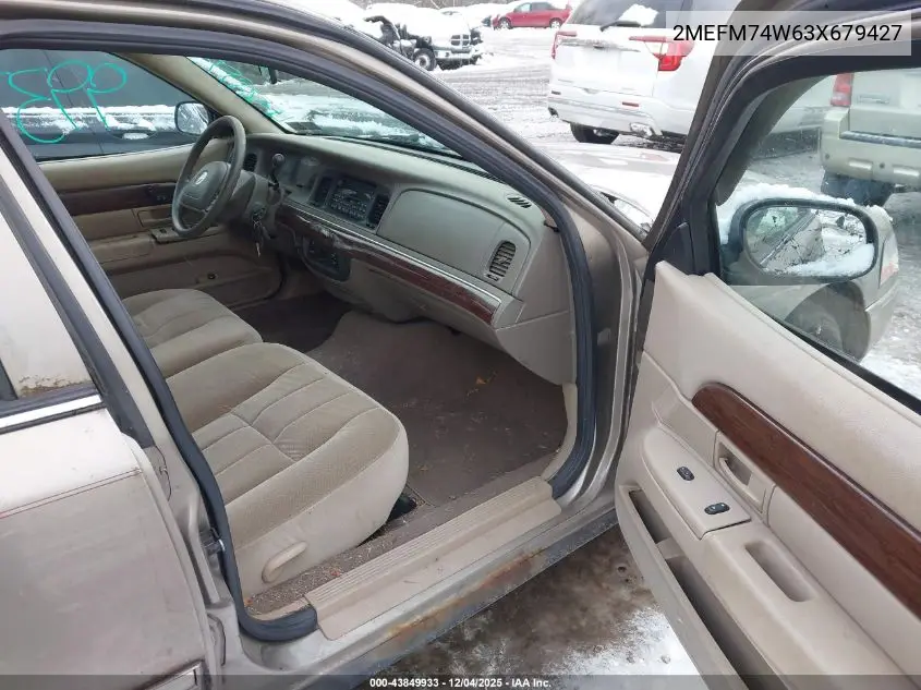 2MEFM74W63X679427 2003 Mercury Grand Marquis Gs