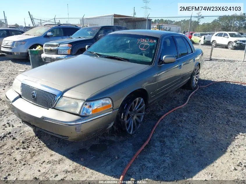 2MEFM74W23X624103 2003 Mercury Grand Marquis Gs