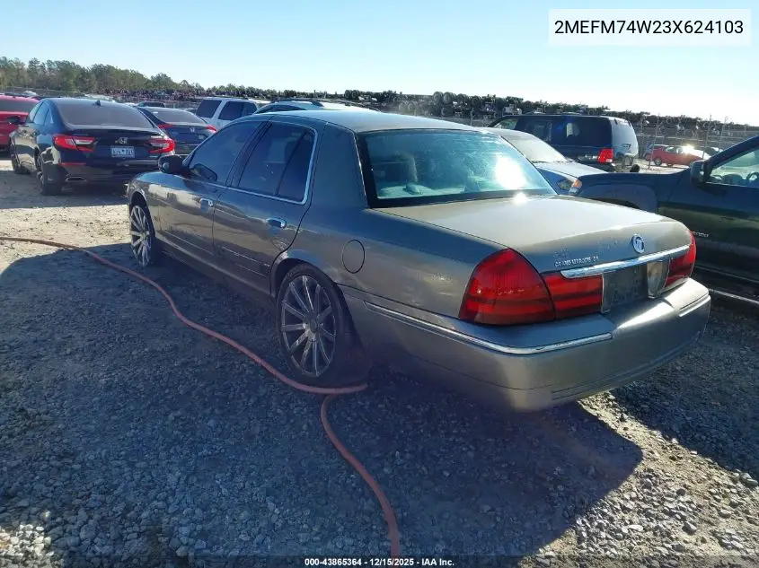 2MEFM74W23X624103 2003 Mercury Grand Marquis Gs