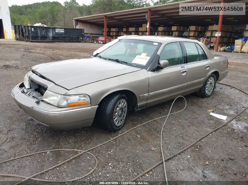 2MEFM74W53X645608 2003 Mercury Grand Marquis Gs