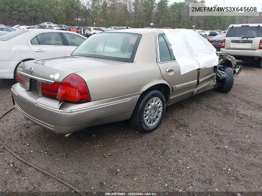 2MEFM74W53X645608 2003 Mercury Grand Marquis Gs
