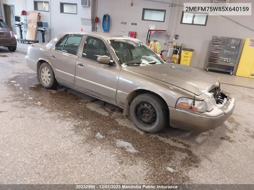 2MEFM75W85X640159 2005 Mercury Grand Marquis Ls