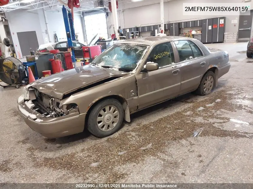 2MEFM75W85X640159 2005 Mercury Grand Marquis Ls