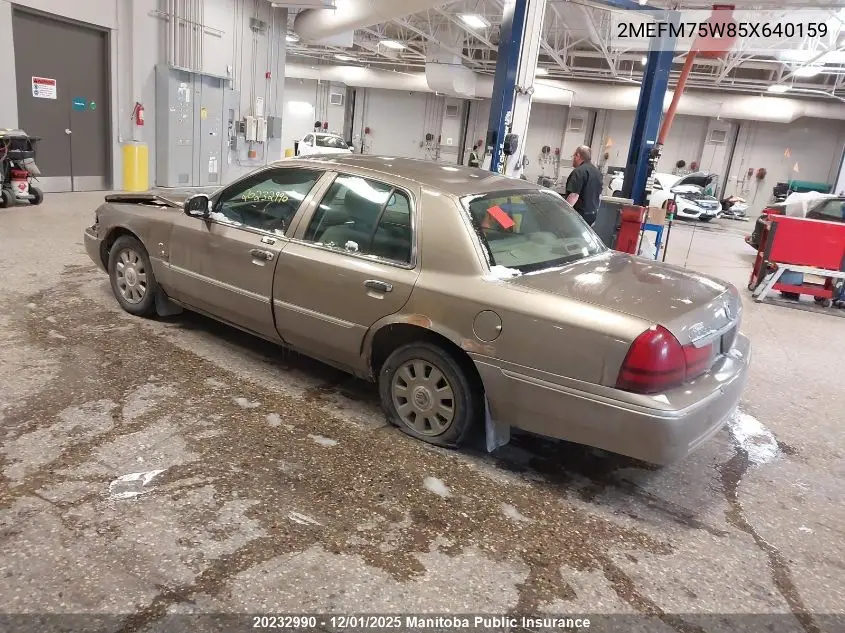 2MEFM75W85X640159 2005 Mercury Grand Marquis Ls