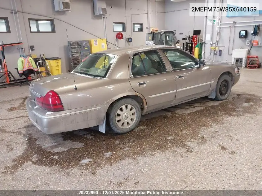 2MEFM75W85X640159 2005 Mercury Grand Marquis Ls