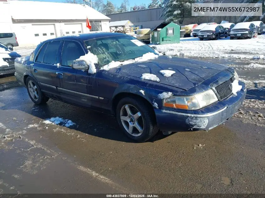 2MEFM74W55X672987 2005 Mercury Grand Marquis Gs