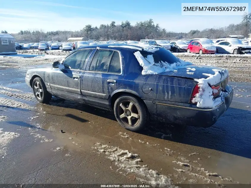 2MEFM74W55X672987 2005 Mercury Grand Marquis Gs