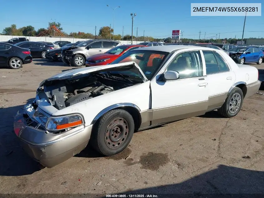 2MEFM74W55X658281 2005 Mercury Grand Marquis Gs
