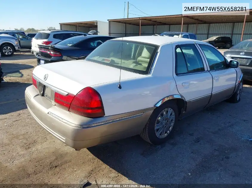 2MEFM74W55X658281 2005 Mercury Grand Marquis Gs