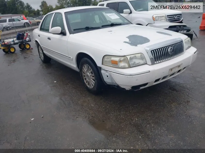 2MEFM75V26X629442 2006 Mercury Grand Marquis Ls