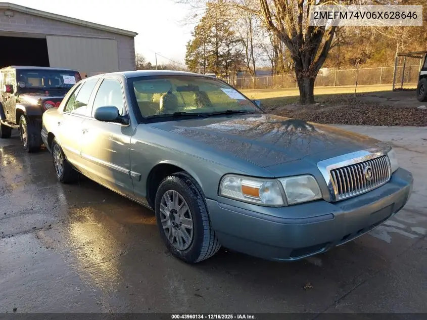 2MEFM74V06X628646 2006 Mercury Grand Marquis Gs