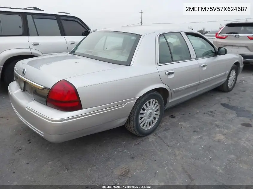 2MEFM75V57X624687 2007 Mercury Grand Marquis Ls