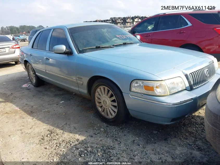 2MEBM7FV6AX611421 2010 Mercury Grand Marquis Ls (Fleet Only)