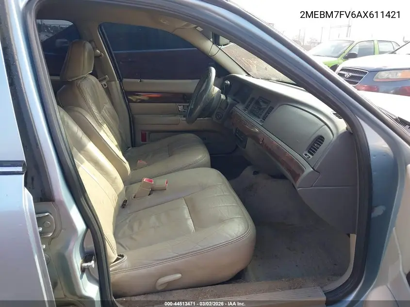 2MEBM7FV6AX611421 2010 Mercury Grand Marquis Ls (Fleet Only)